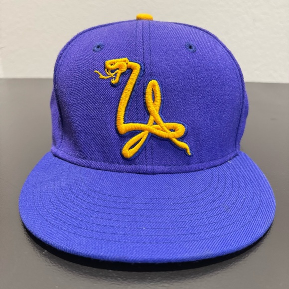 Nike Kobe Bryant LA Snapback Hat Black Mamba Snake Los Angeles Purple